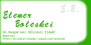 elemer bolcskei business card