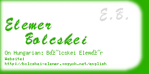 elemer bolcskei business card